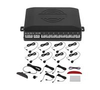 Motoforti Universal Car Auto Vehicle Reverse Backup Radar System Reverse Parking Sensors Alarm Buzzer Reminder Distance Detection Matte Black 8 Parking Sensors