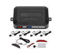 Motoforti Universal Car Auto Vehicle Reverse Backup Radar System Reverse Parking Sensors Alarm Buzzer Reminder Distance Detection Black 4Parking Sensors