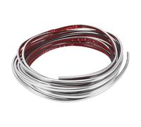 Motoforti Universal Car Door Edge Protective Strip L-Type Car Door Edge Guards Fit for most Cars Sedans Trucks SUV, 5M/16.4ft, Anti-scratch Collision, PVC, Chrome Silver Tone