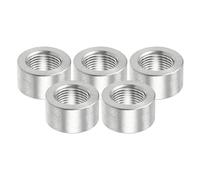 Motoforti Universal Car O2 Oxygen Sensor Bung Weld Bung, M18x1.5, Durable, Stainless Steel, Silver Tone, 5 Pcs