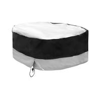 Motoforti Universal Car Spare Tire Covers Auto Wheel Protection Cover, Fits Tire Diameters 17-19 Inches, 210D Oxford Cloth, Black Silver Tone