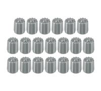 Motoforti Universal Car SUV Tire Valve Stem Caps, 12mm, Plastic, Gray, 20pcs