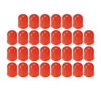 Motoforti Universal Car SUV Tire Valve Stem Caps, 12mm, Plastic, Red, 30pcs