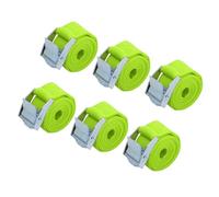 Motoforti Universal Cargo Tie Down Straps with Cam Lock Buckle, Green, 6 Pcs