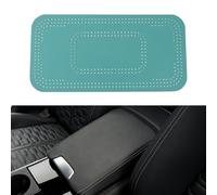 Motoforti Universal Center Console Cover Car Armrest Cover Middle Console Cover Lid for Most Vehicle SUV Car Sedan 12.6"x6.3"x0.08" Light Blue Suede