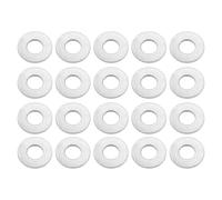 Motoforti Universal Flat Washer, 4mm ID 10mm OD 1mm Thickness, Durable, Stainless Steel, Silver Tone, 20 Pcs
