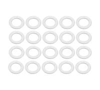 Motoforti Universal Flat Washer, 6mm ID 10mm OD 0.5mm Thickness, Durable, Stainless Steel, Silver Tone, 20 Pcs