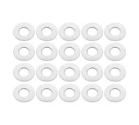 Motoforti Universal Flat Washer, 6mm ID 12mm OD 1mm Thickness, Durable, Stainless Steel, Silver Tone, 20 Pcs