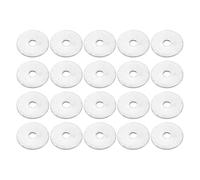 Motoforti Universal Flat Washer, 6mm ID 30mm OD 2mm Thickness, Durable, Stainless Steel, Silver Tone, 20 Pcs