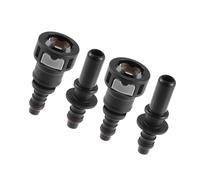Motoforti Universal Fuel Hose Quick Release Connector, 11.8mm to 10mm, Nylon, Black, 2 Set