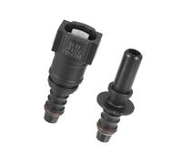 Motoforti Universal Fuel Hose Release Connector, 9.89mm SAE to 10.5mm, Nylon, Black, 2 Pc