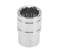 Motoforti Universal Impact Socket Hardware Tool 38mm Durable Chrome Vanadium Steel Silver Tone 1 Pcs 12 Point 18mm for Car Motorcycle Dirtbike 1/2 Inch Drive