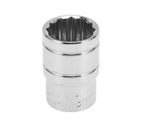 Motoforti Universal Impact Socket Hardware Tool 38mm Durable Chrome Vanadium Steel Silver Tone 1 Pcs 12 Point 19mm for Car Motorcycle Dirtbike 1/2 Inch Drive