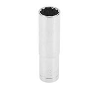 Motoforti Universal Impact Socket Hardware Tool 78mm Durable Chrome Vanadium Steel Silver Tone 1 Pcs 12 Point 16mm for Car Motorcycle Dirtbike 1/2 Inch Drive