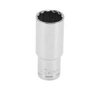 Motoforti Universal Impact Socket Hardware Tool 78mm Durable Chrome Vanadium Steel Silver Tone 1 Pcs 12 Point 24mm for Car Motorcycle Dirtbike 1/2 Inch Drive