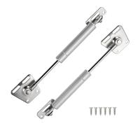 Motoforti Universal Lift Supports Struts Gas Spring 7inch/180mm 7Ib/ 30N/ 3kg Carbon Steel Silver Tone 2 Set