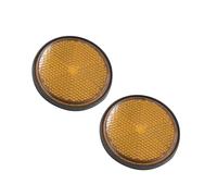Motoforti Universal Motorcycle Scooter Reflectors, 2.2 Inch Dia, Plastic, 2pcs