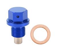 Motoforti Universal Oil Pan Screw Drain Plug M12x1.25 Blue Aluminium Alloy | 1 Set, Sump drain nut bolt