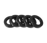 Motoforti Universal Oil Seal TC Double Lip W Steel Spring Seal Ring Rotary Shaft Seal 35x55x10mm High Pressure NBR Rubber Black 5 Pcs