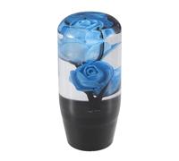 Motoforti Universal Rose Flower Car Gear Shift Knob, Manual Automatic Stick Gear Shifter Knob, 10cm, Acrylic, Blue, 1 Set