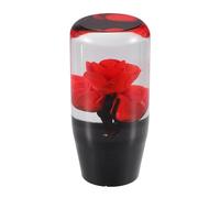 Motoforti Universal Rose Flower Car Gear Shift Knob, Manual Automatic Stick Gear Shifter Knob, 10cm, Acrylic, Red, 1 Set