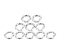 Motoforti Universal Spring Lock Washer Split Lock Washer for M12 Screws, 12.5mm ID 15.9mm OD 3.5mm Thickness, Durable, Stainless Steel, Silver Tone, 10 Pcs