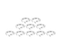 Motoforti Universal Spring Lock Washer Split Lock Washer for M2.5 Screws, 2.8mm ID 3.4mm OD 0.8mm Thickness, Durable, Stainless Steel, Silver Tone, 10 Pcs