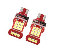 Motoforti Universal T15 LED Bulb Strobe Flash White, Aluminum Alloy, Red, 2pcs