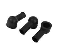Motoforti Universal Terminal Insulating Covers, 12mm x 8mm, Black, 3 Pcs