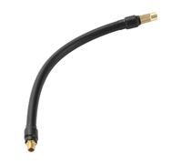 Motoforti Universal Tire Inflator Extension Tube Air Pump Extend Hose Adapter Tire Valve 11.42inch M8x0.8 10mm OD Durable Rubber Gold Tone Connector