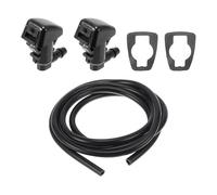 Motoforti Windshield Washer Nozzle Kit for Dodge Nitro Windshield Spray Nozzles Wiper Spray Washer Jet No.55157319AA 2 Pcs Gaskets 1 Pcs 1.5 Meter Fluid Hose