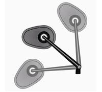 Motogadget Mo.View Club Flip 150mm Mirror Black Handlebar End Side View 7003073