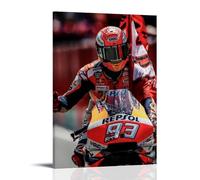 MotoGP MarquezModern Family Bedroom Office Decoration Celebrity Singer Music Movie Cartoon Poster Art Poster16x24inch(40x60cm) Frame-style