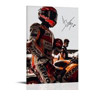 MotoGP MarquezModern Family Bedroom Office Decoration Celebrity Singer Music Movie Cartoon Poster Art Poster16x24inch(40x60cm) Frame-style