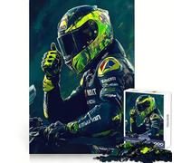 MotoGP Rider Portrait for Adults 1000 Piece Jigsaw Puzzle Serene Game Perfect Connection Pattern Build Birthday Surprise (38x26cm)