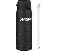 MotoGP Racing Lean Sports Thermal Water Bottle with Removable Straw, 750ml/24oz, Leak Proof Insulated Drinking Bottle, Easy to Open, Secure Lock, Dishwasher Safe, Flip Cover, Metal Bottle