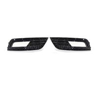 MOTOHIRO Chrome Black Honeycomb Mesh Car Front Bumper Fog Light Grille Cover Fit for Audi A4 B8.5 Standard Edition 2013-2016 Fog Lamp Grill Fog Lights Grille (Size : Black)