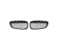 MOTOHIRO Chrome Grilles Meteor Style Diamond Grill Fit for BMW 3 Series GT F34 Gran Turismo 328i 330i 335i 340i 2012-2019 Front Kidney Bumper Grilles (Size : Full Silver)