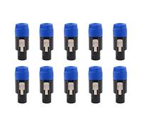 MOTOKU 10PCS Speakon 2 Pin Male Plug Compatible Audio Cable Connectors 2 Pole NL2 Compatible with Speaker/Amplifier