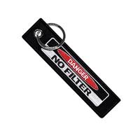 MotoLoot Keychain for Motorcycles, Scooters, Cars and Gifts (Danger No Filter), Black, 1.18"x5.12"