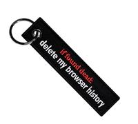 MotoLoot Keychain for Motorcycles, Scooters, Cars and Gifts (Delete Browser History), Black, 1.18"x5.12"