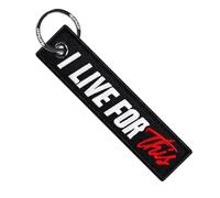 MotoLoot Keychain for Motorcycles, Scooters, Cars and Gifts (I Live For This)
