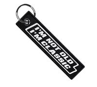 MotoLoot Keychain for Motorcycles, Scooters, Cars and Gifts (I'm Not Old I'm Classic)