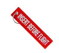 MotoLoot Keychain for Motorcycles, Scooters, Cars and Gifts, Insert Before Flight, Medium