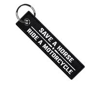 MotoLoot Keychain for Motorcycles, Scooters, Cars and Gifts (Save A Horse Ride A Motorcycle)