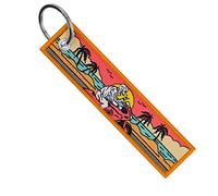 MotoLoot Keychain for Motorcycles, Scooters, Cars and Gifts (Skull Beach Rider), Multicoloured, Default