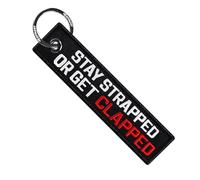 MotoLoot Keychain for Motorcycles, Scooters, Cars and Gifts (Stay Strapped Or Get Clapped)