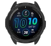 MOTONG Compatible with Garmin Forerunner 965 TPU Protective Case - TPU Protective Watch Case Cover Shell Compatible with Garmin Forerunner 965(TPU Black)