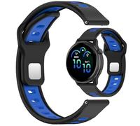 MOTONG Compatible with Garmin Vivoactive 6 Replacement Band - 20mm Repalcement Silicone Wrist Watch Strap Band Compatible with Garmin Vivoactive 6/ Approach S50/S40(Black + Blue)