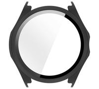 MOTONG PC Full Coverage Protective Watch Case Cover Tempered Glass Screen Protector Compatible with Huawei Watch Buds 2, PC Hard Watch Case Accessory(Black)